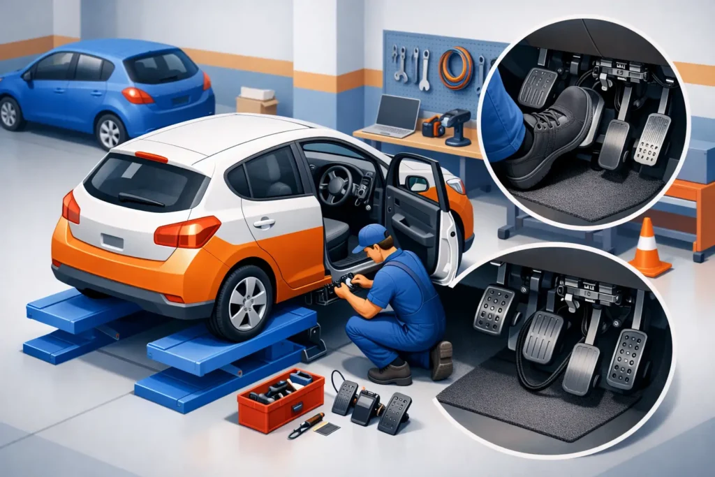 Dual Control Fitting Service for Driving Schools