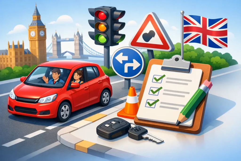 First Driving Lesson Checklist for UK Learners